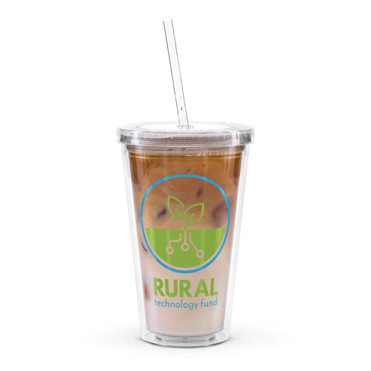 Clear plastic tumbler