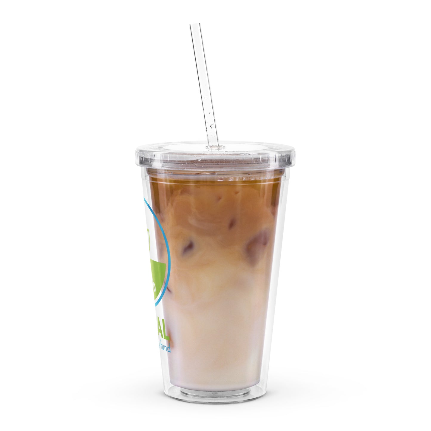 Clear plastic tumbler