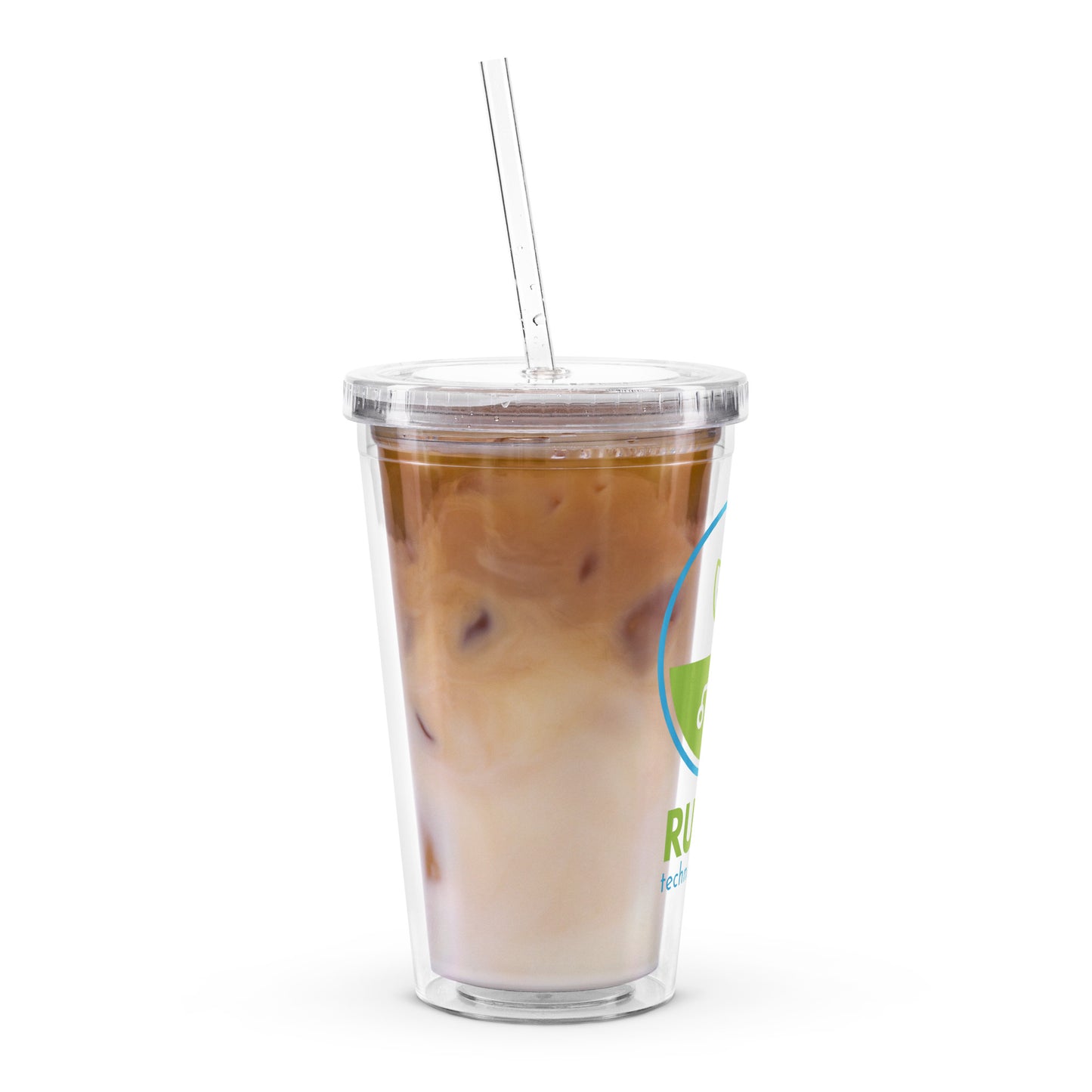 Clear plastic tumbler