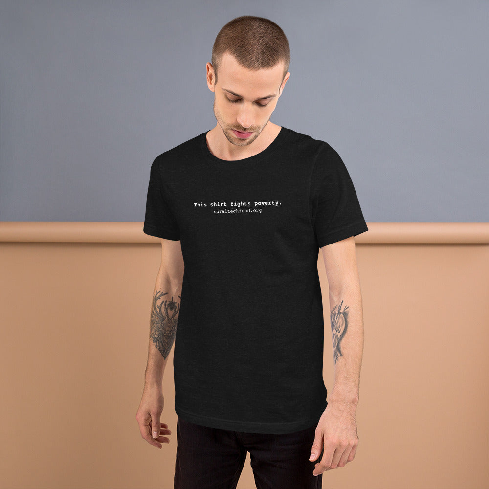 Unisex t-shirt (white text)
