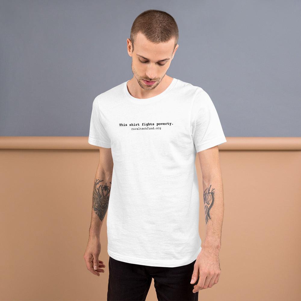 Unisex t-shirt (black text)